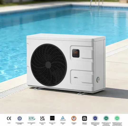 INVERBOOST Elite Pompe À Chaleur pour Piscine Inverter 16,5 KW, Piscines Hors Sol Jusqu’à 85 m³, COP 16, Fonctionnement Silencieux, WiFi & Commande Vocale ALSAVO S165
