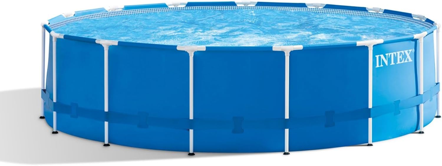 Kit piscinette Metal Frame Ronde Tubulaire (ø) 4,57 x (h) 1,22m 4,57 x 1,22 m Épurateur à cartouche inclus Ronde