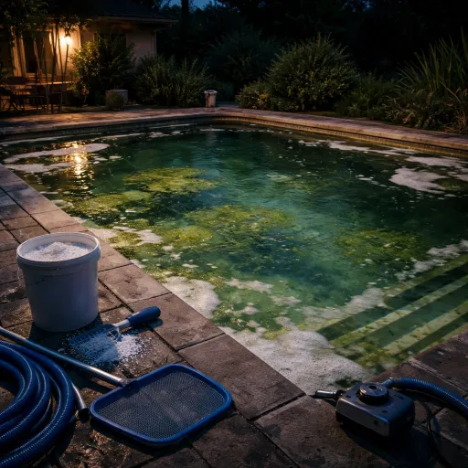 Traitement choc pour piscine verte : méthode experte pour rattraper une eau envahie par les algues