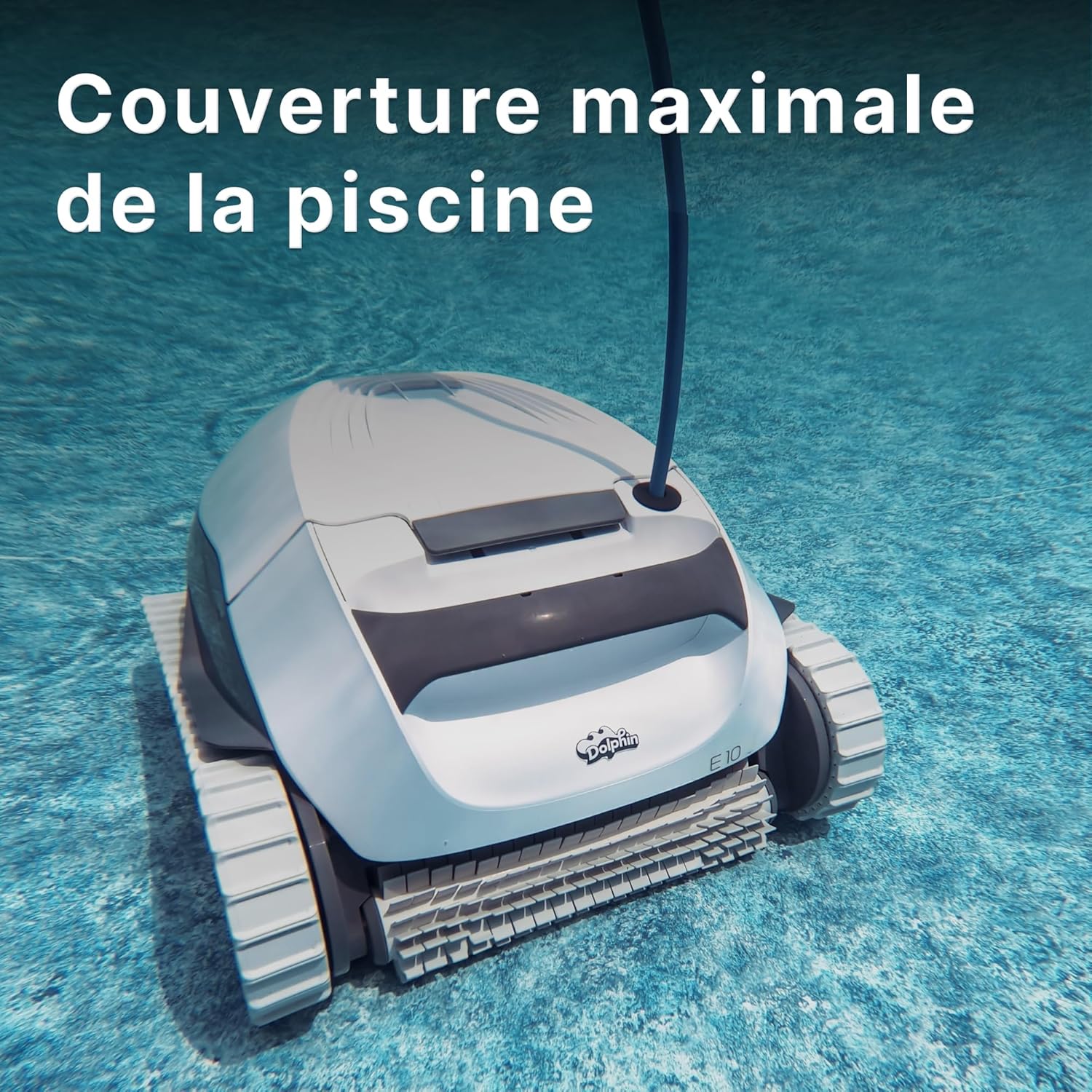 E10 Robot Nettoyeur électrique avec Fil pour Piscines Hors-Sol jusqu'à 8 mètres de Longueur - Nettoyage du Fond - Économie d'énergie