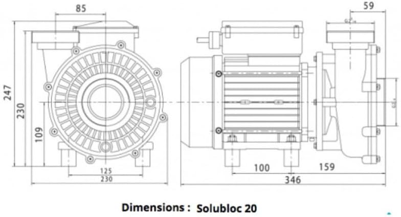 Vipool - Pompe De Filtration Solubloc 2v Bi-vitesse Compatible Desjoyaux® Pbi Bi-vitesse