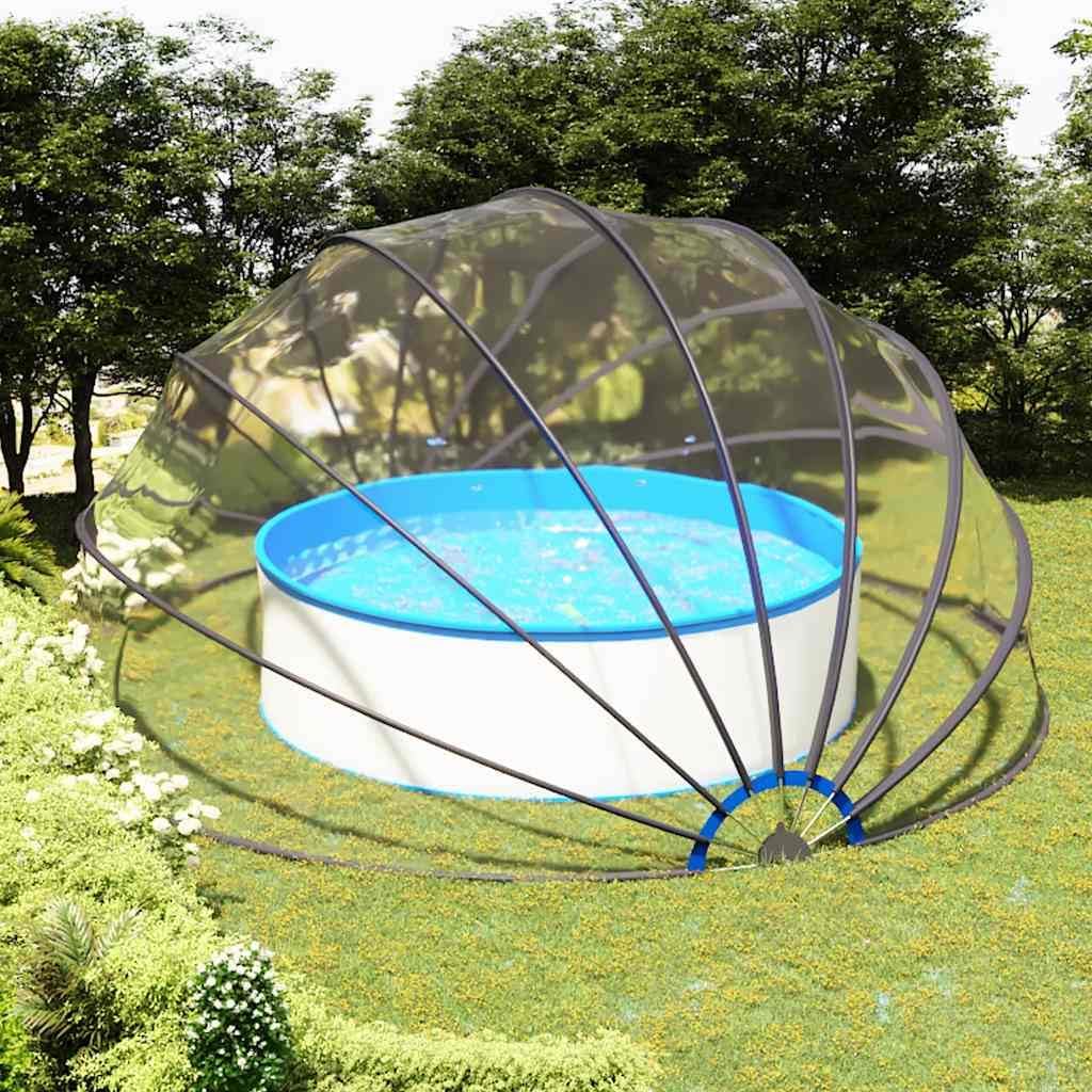 Dôme de Piscine, Tente Abri de Piscine Hors Sol 559x275 cm