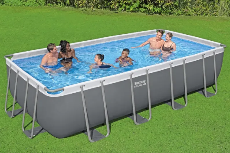 Steel Pro Max Kit Piscine Hors Sol - 549 cm x 274 cm x 122 cm - Gris foncé