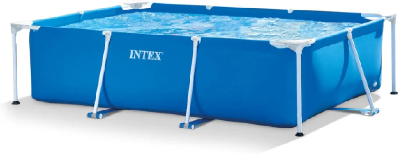 Intex Piscine Metal Frame Junior rectangulaire Tubulaire (l) 2,20 x (l) 1,50 x (h) 0,60m & diffuseur Flottant 12,7cm