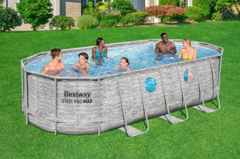 Steel Pro Max Splashview Kit Piscine Hors Sol - 549 cm x 274 cm x 122 cm - Gris