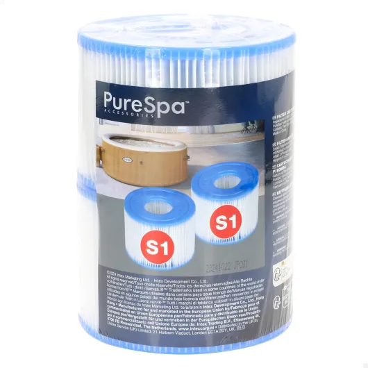 Lot de 2 cartouches pour PureSpa 7x7x11 cm Unique Blanc
