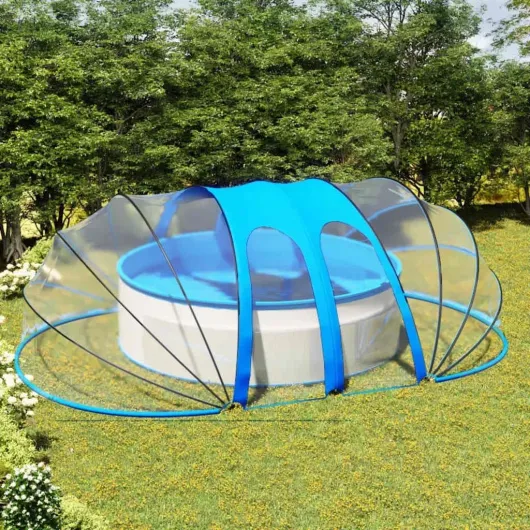 Dôme de Piscine, Bâche de Protection Abri pour Piscine Hors Sol Ovale 620x410x210 cm