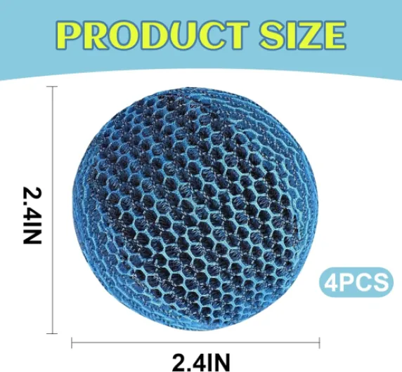 4 Pack Boules Absorbantes pour Spas,Eponge Anti Mousse Spa,Absorbeurs de Mousse pour Jacuzzi,Réutilisables,pour Spas,Piscines