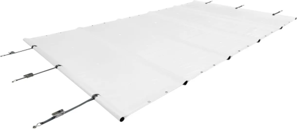 ANKO PLANEN Bâche de Piscine rectangulaire de sécurité à Enrouleur – sécurité maximale Toute l’année – SafeDeluxe – sans Barres (4m x 8m, Blanc) 800 x 400 cm (Rectangulaire) Blanc