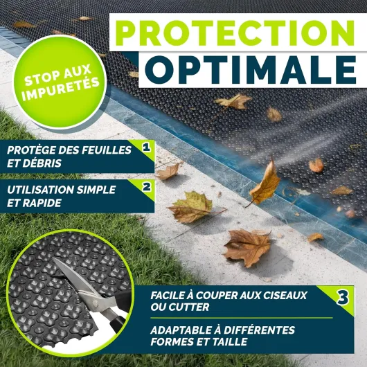 Tillvex® Elite Bâche Solaire à Bulles 400 µm pour Piscine - Rectangulaire 732 x 366 cm - Film Thermique à découper ProHeat QB4 - pour réchauffer l'eau de la Piscine 732x366 cm