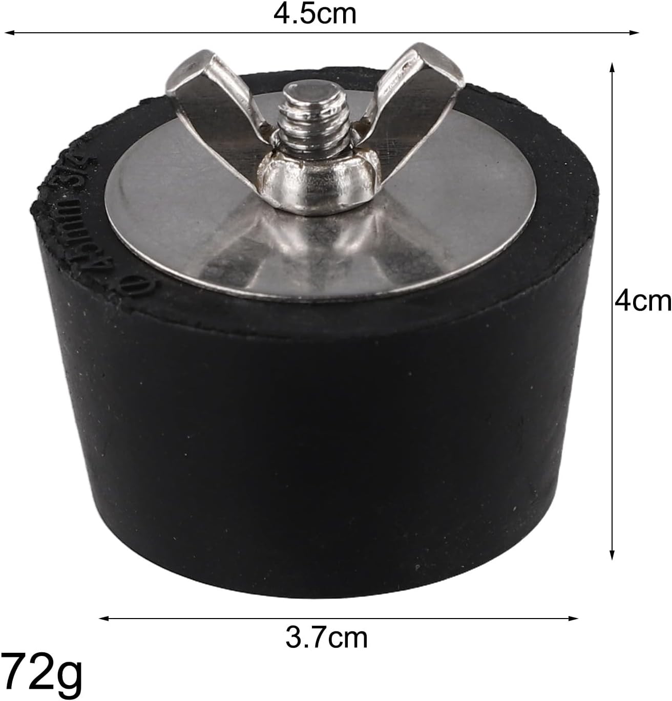 Lot de 2 bouchons de tuyau de piscine en caoutchouc de 45 mm pour hivernage, bouchons d'extension noirs compatibles avec skimmer, lignes de retour et de nettoyage