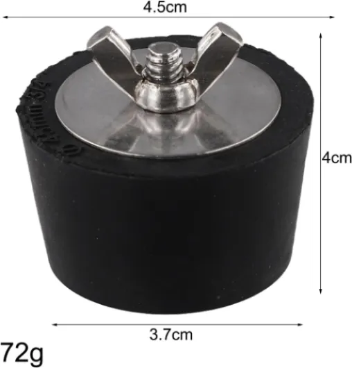 Lot de 2 bouchons de tuyau de piscine en caoutchouc de 45 mm pour hivernage, bouchons d'extension noirs compatibles avec skimmer, lignes de retour et de nettoyage