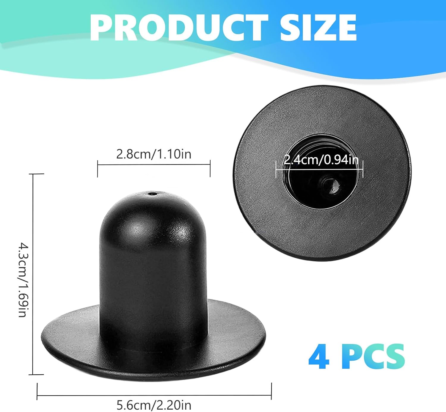 4 Pièces Bouchons de Piscine, Bouchons Muraux pour Piscine, Piscine Hors Sol Caoutchouc Hors Vidange Accessoire pour Compatible avec Intex et Bestway Spa Piscines