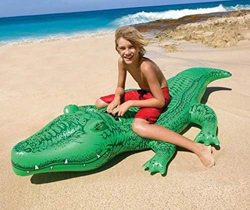 Bouée grand crocodile a chevaucher 58562EP 1 pièce Vert