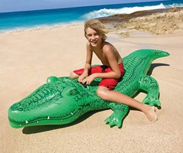 Bouée grand crocodile a chevaucher 58562EP 1 pièce Vert