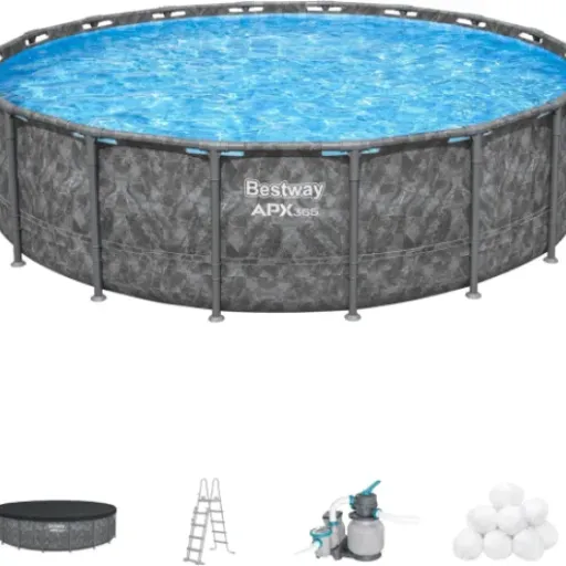 Test Bestway Kit Piscine Hors Sol Ronde APX 549 x 132 : la grosse piscine familiale qui tient l’été (et plus)