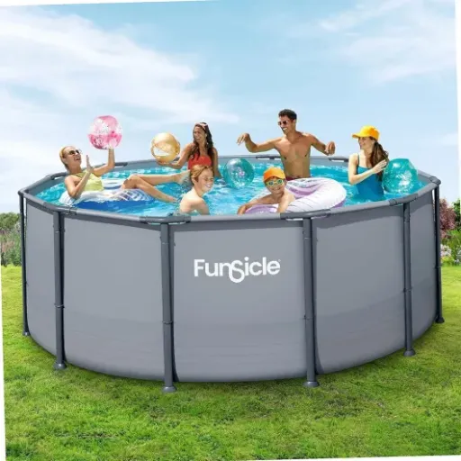 Test FUNSICLE Piscine Tubulaire Ronde 3,66 x 1,22 m : la grande pataugeoire qui fait le job sans faire rêver