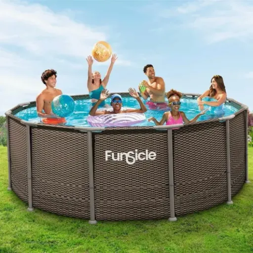 Test FUNSICLE Piscine Tubulaire Ronde 3,66 x 1,22 m : une grande piscine familiale qui laisse quelques doutes