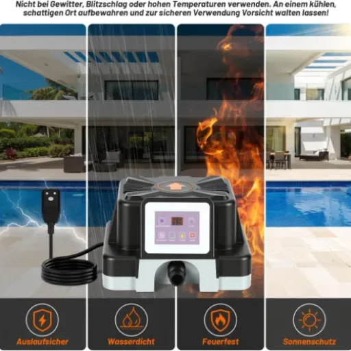 Test Chauffage électrique de piscine 3 kW : ça chauffe, mais faut pas être pressé