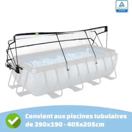 Test EXIT Toys Dôme Piscine 400 x 200 : pratique pour prolonger les baignades, mais pas donné et pas parfait