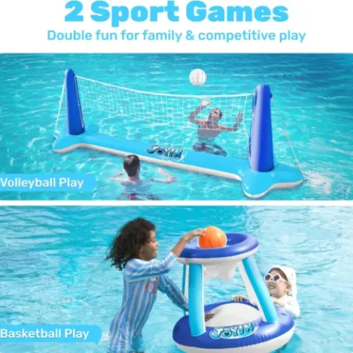 Test JOYIN Flotteurs de piscine volley + basket : le kit qui met un peu d’animation dans la piscine