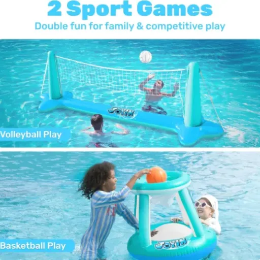Test JOYIN Flotteurs gonflables piscine : le kit volley/basket qui met de l’animation sans ruiner le budget