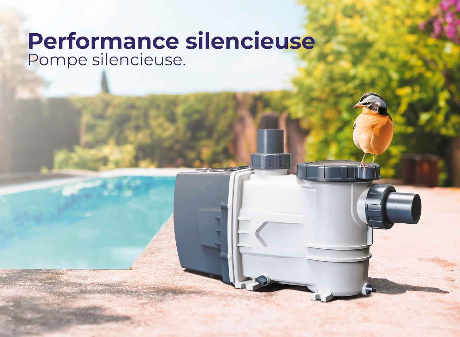 VSG75 - Pompe à vitesse variable pour piscines jusqu'à 65 m³, puissance de 750 W, 4 vitesses variables