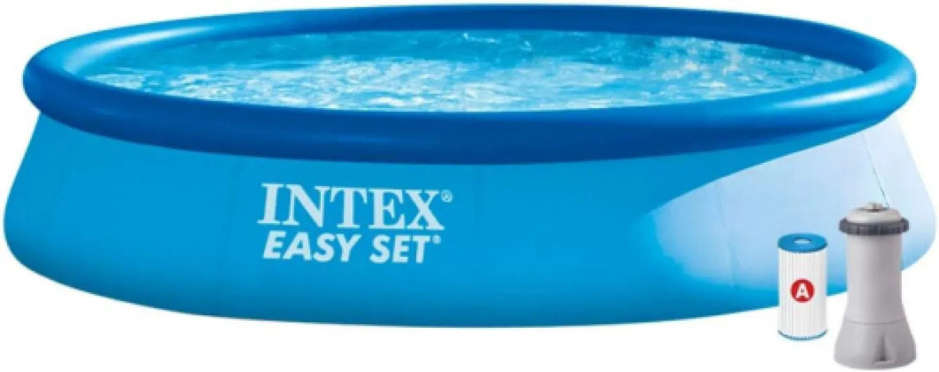 Intex kit Piscine Easy Set autoportante (ø) 3,96 x (h) 0,84m & Lot de 2 Cartouches a + Lot de 2 cartouches