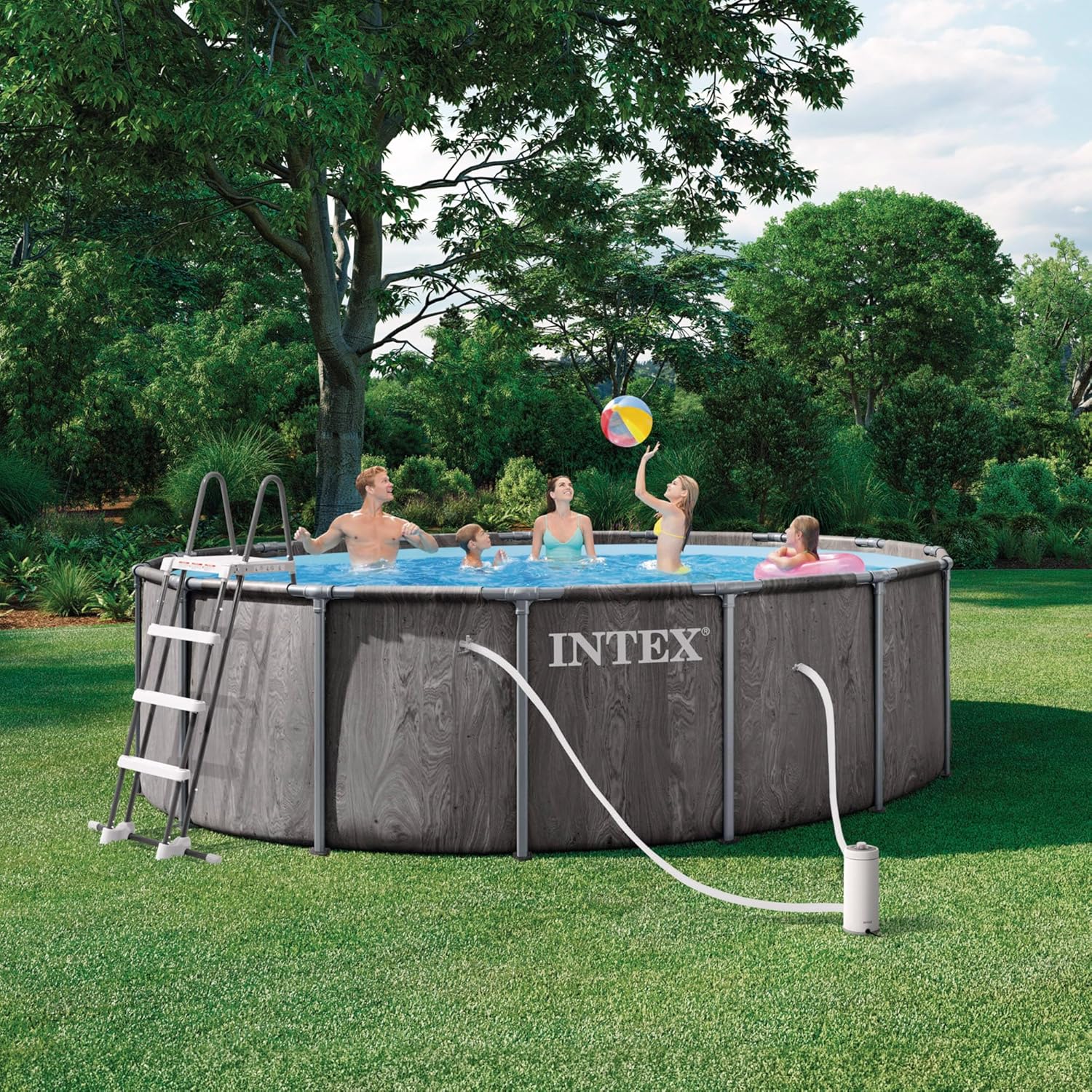 26742ND - Kit Piscine Baltik Ronde Tubulaire 4,57 x 1,22