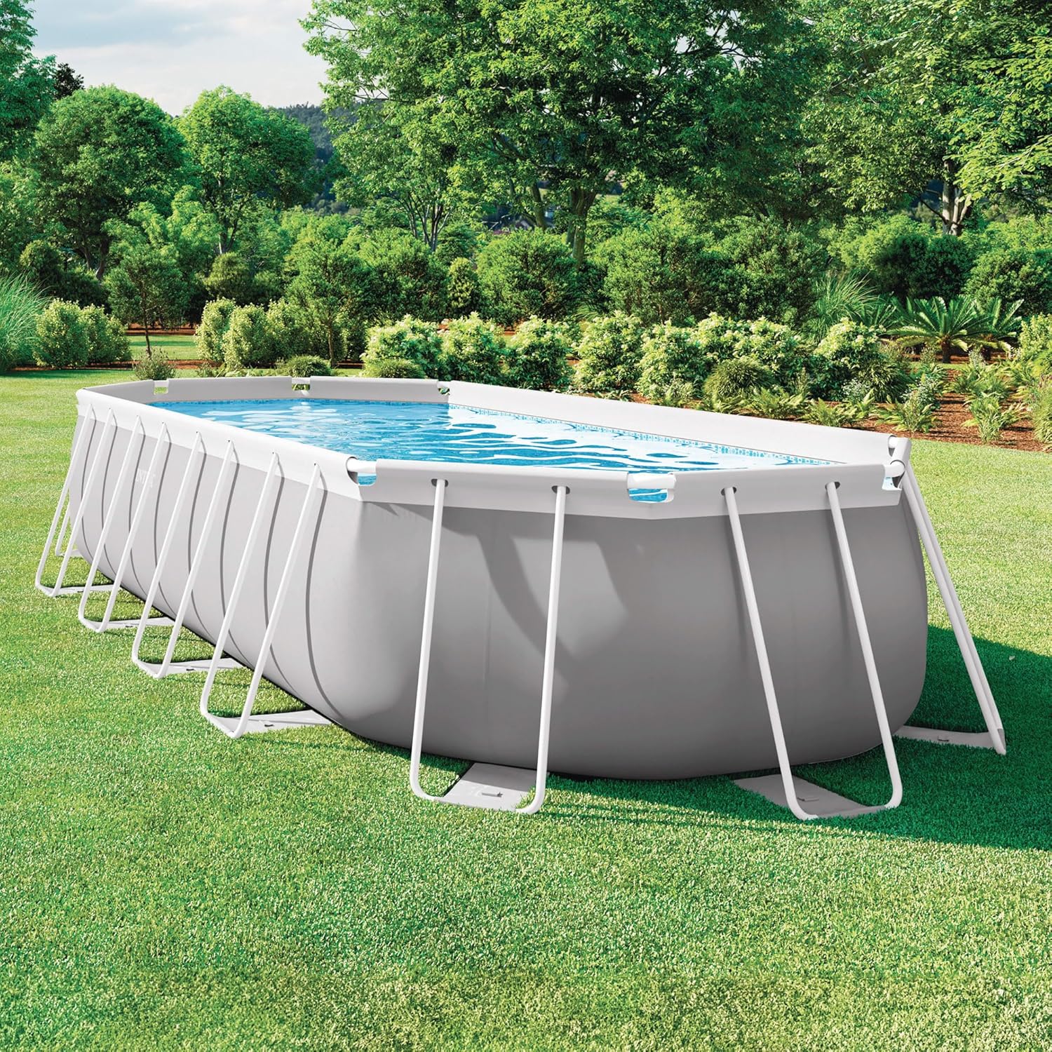 Kit Piscine Prism Frame Ovale Tubulaire (l) 6,10 x (l) 3,05 x (h) 1,22m 6,10 x 3,05 x 1,22 m Ovale