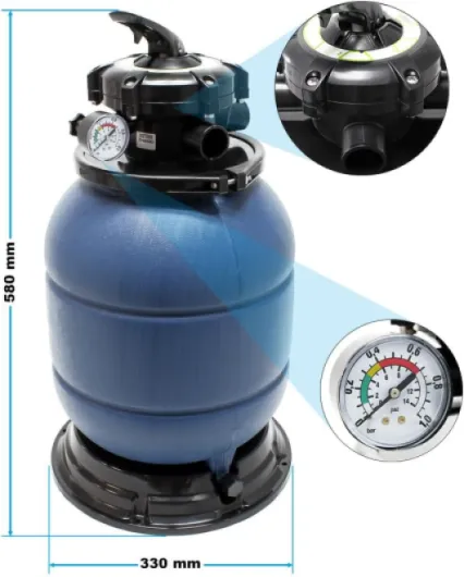 Filtre à sable et particules Système de filtration Pompe de filtrage HZS-300 Piscine Swimmingpool
