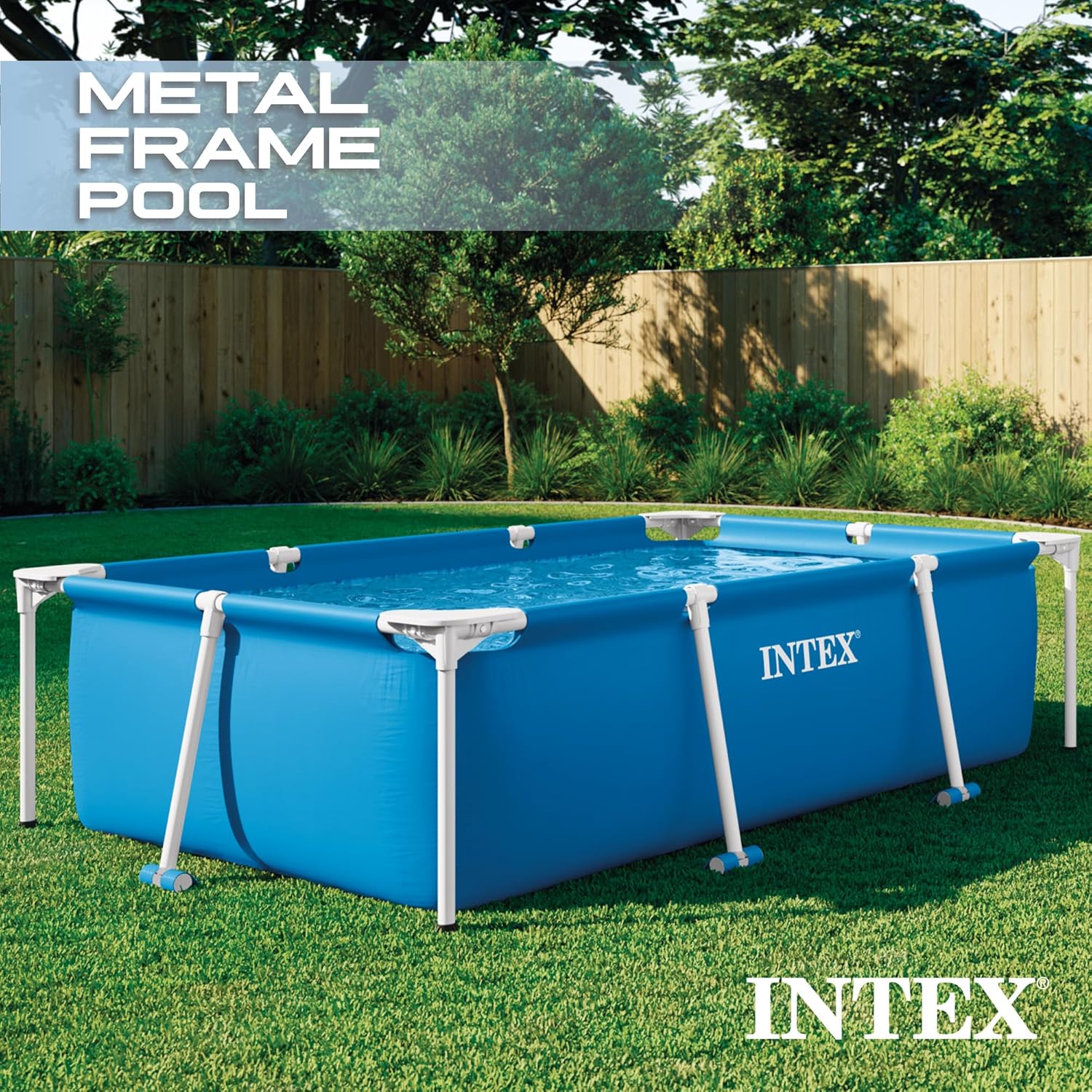 Piscine Metal Frame Junior rectangulaire Tubulaire (l) 2,20 x (l) 1,50 x (h) 0,60m 2,20 x 1,50 x 0,60 m Piscine seule