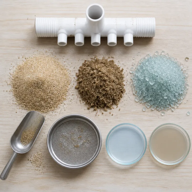 Filtre à sable piscine : quand changer le sable (et pourquoi le verre est devenu l'alternative)